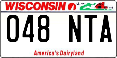 WI license plate 048NTA