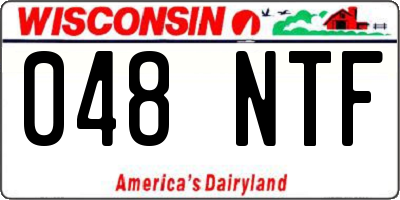WI license plate 048NTF