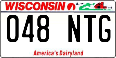 WI license plate 048NTG