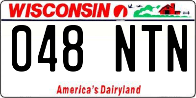 WI license plate 048NTN