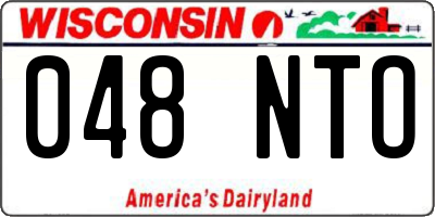 WI license plate 048NTO