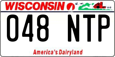 WI license plate 048NTP