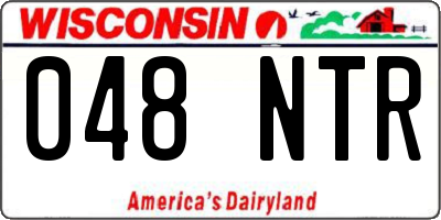 WI license plate 048NTR