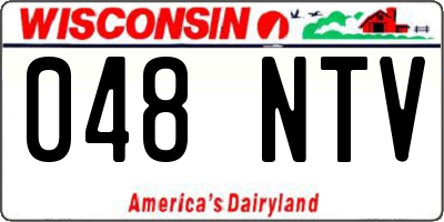WI license plate 048NTV