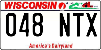 WI license plate 048NTX