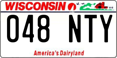 WI license plate 048NTY