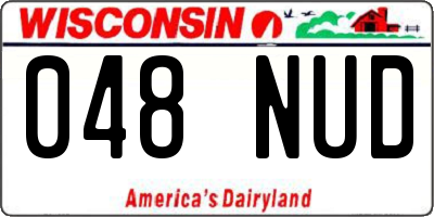 WI license plate 048NUD