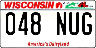 WI license plate 048NUG