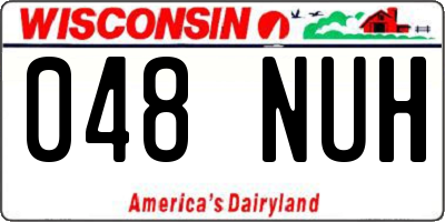 WI license plate 048NUH