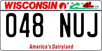 WI license plate 048NUJ