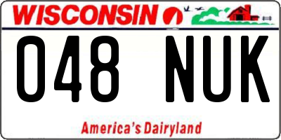 WI license plate 048NUK