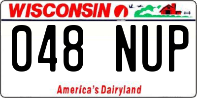 WI license plate 048NUP
