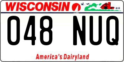 WI license plate 048NUQ