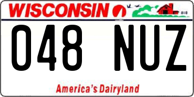 WI license plate 048NUZ