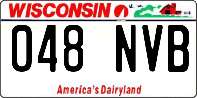 WI license plate 048NVB