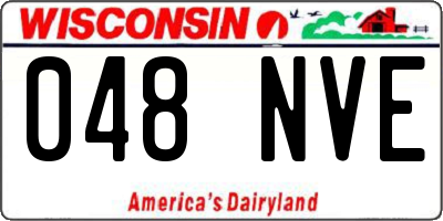 WI license plate 048NVE