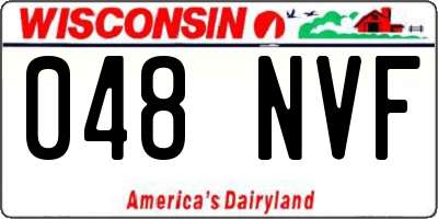 WI license plate 048NVF