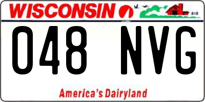 WI license plate 048NVG
