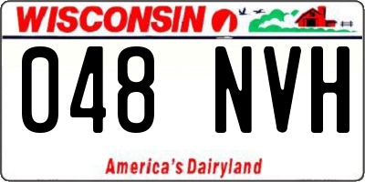WI license plate 048NVH