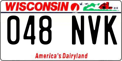 WI license plate 048NVK