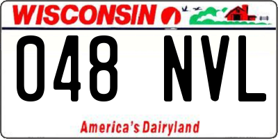 WI license plate 048NVL