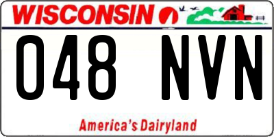 WI license plate 048NVN