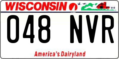 WI license plate 048NVR