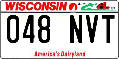 WI license plate 048NVT