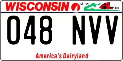 WI license plate 048NVV