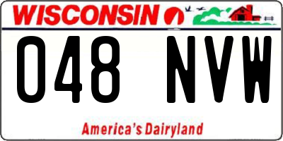 WI license plate 048NVW