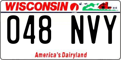 WI license plate 048NVY