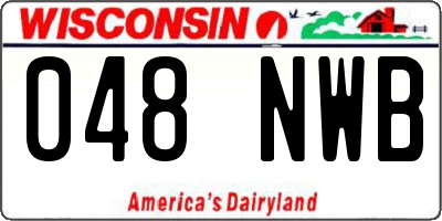 WI license plate 048NWB