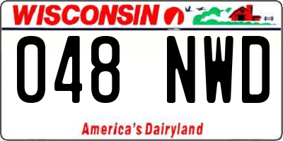 WI license plate 048NWD