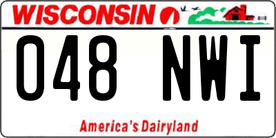 WI license plate 048NWI