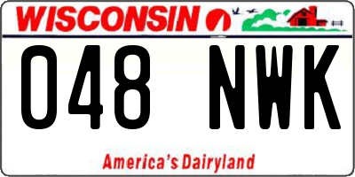 WI license plate 048NWK