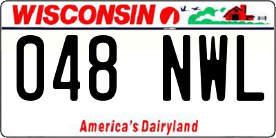 WI license plate 048NWL