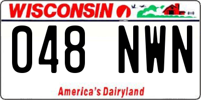 WI license plate 048NWN