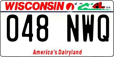 WI license plate 048NWQ