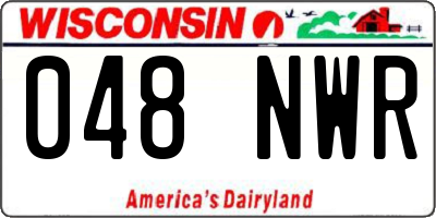 WI license plate 048NWR