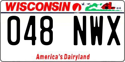 WI license plate 048NWX