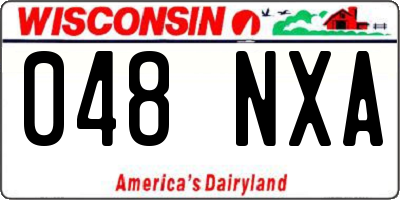 WI license plate 048NXA
