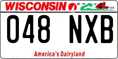WI license plate 048NXB