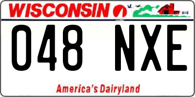 WI license plate 048NXE
