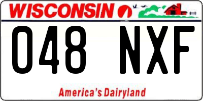 WI license plate 048NXF