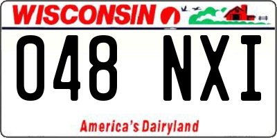 WI license plate 048NXI