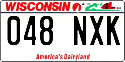 WI license plate 048NXK
