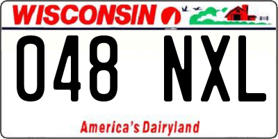 WI license plate 048NXL