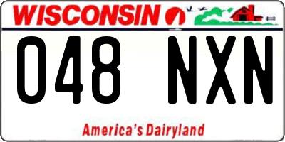 WI license plate 048NXN