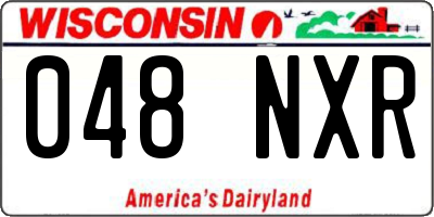 WI license plate 048NXR