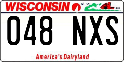 WI license plate 048NXS